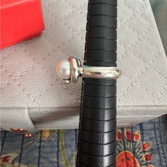 James Avery pearl swirl retired ring sterling silver JA size 5.5 - Picture 2 of 4